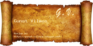 Gunst Vilmos névjegykártya