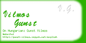 vilmos gunst business card